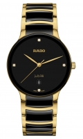 Rado Centrix Diamonds 39,5 mm Herren Damen Uhr Bicolor Gold Schwarz Jubile R30022712