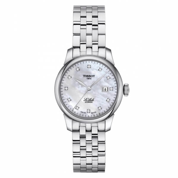 Tissot Le Locle Automatic Lady Damen Uhr mit Diamanten Perlmutt-Zifferblatt 29mm T006.207.11.116.00 | UHREN01