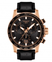 Tissot Supersport Chronograph Rosegold Schwarz Leder-Armband 45mm Quarz T125.617.36.051.00 | UHREN01