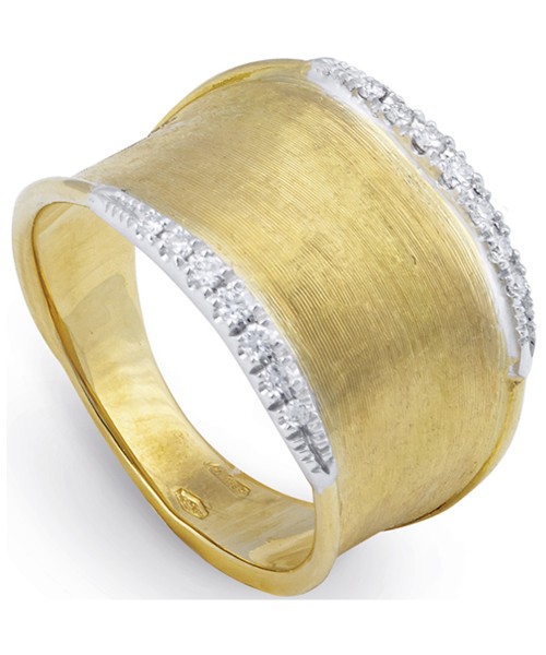 Marco Bicego Lunaria Ring mit Diamanten Gold 18 Karat AB550-B-Y