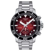 Tissot Seastar 1000 Chronograph Rot Edelstahl-Armband Quarz 45mm Herrenuhr T120.417.11.421.00