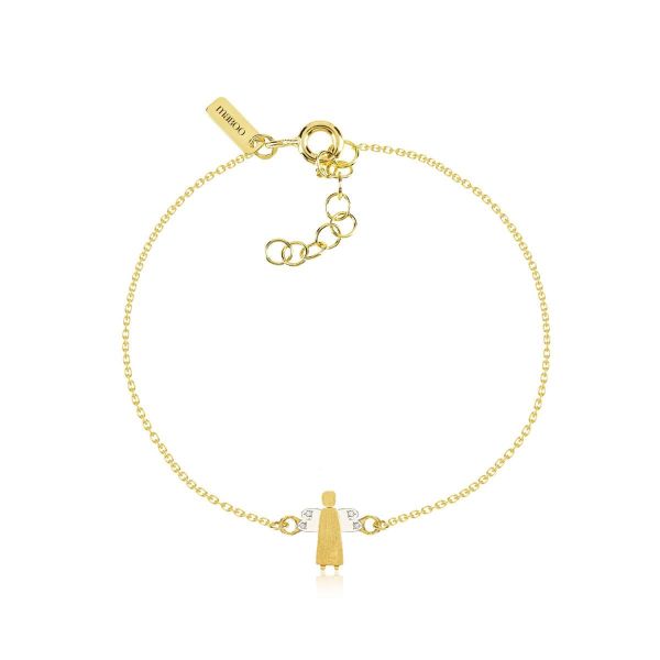 Maboo by Luisa Rosas Armband mit Anhänger My Angel Gold Diamanten MBAGB00001