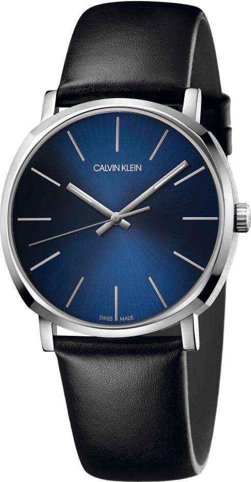 Calvin Klein Uhr Herren blau Lederarmband schwarz 40mm Posh K8Q311CN zum  günstigen Preis kaufen