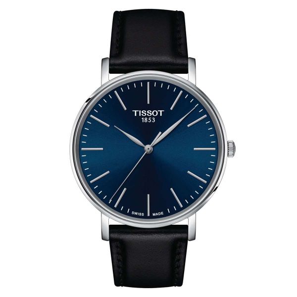 Tissot Everytime Gent 40mm Blau Leder-Armband Quarz Herrenuhr T143.410.16.041.00