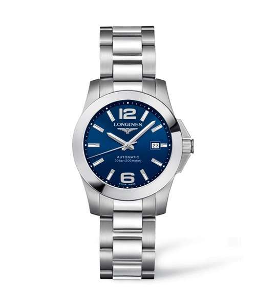 Longines Conquest Damen Automatic Uhr silber blau 29mm Edelstahl-Armband L3.276.4.99.6 zum günstigen Preis online kaufen | UHREN01