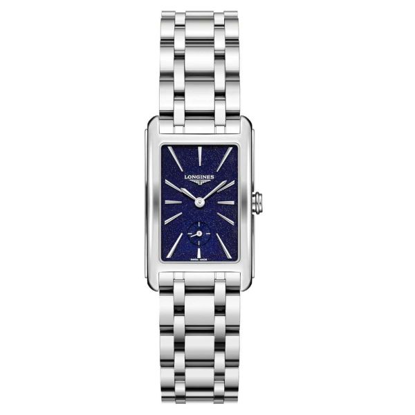 Longines DolceVita 37mm rechteckig Silber Blau Edelstahl-Armband Quarz L5.512.4.93.6 | Uhren01