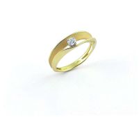 Annamaria Cammilli Damen Ring DUNE ASSOLO aus 750er Gold mit Diamant im Brillant-Schliff GAN1422U